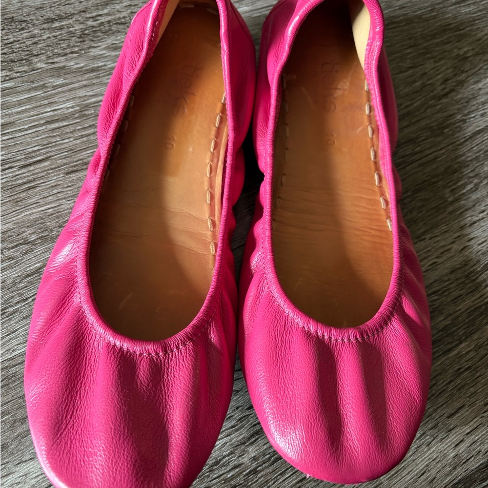 Tieks Hot Pink Leather Ballet Flats